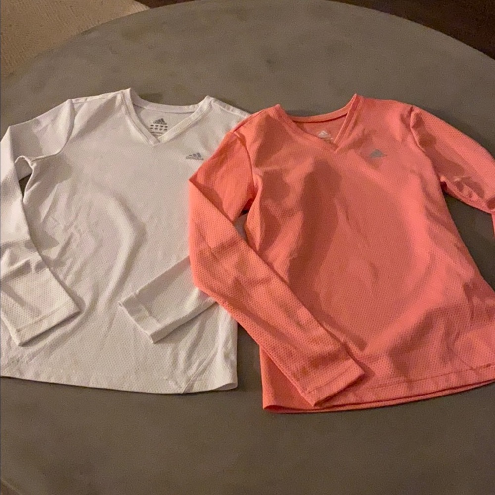 Adidas long sleeve work out tops